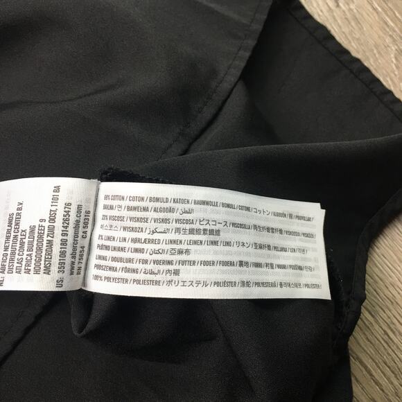 Hollister Woven Floral Button Smocked Back Mini A-line Dress Black Small - Picture 5 of 6